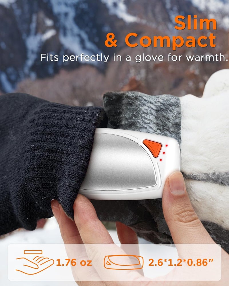vimwing Hand Warmers Rechargeable with Charge Case, 2 Packs 14,000mAh Electric Hand Warmer Battery Powered Dual Sided Reusable Long Battery Life Portable Pocket Heater Gifts for Men Women Golf, Hunting Gear - Image 5